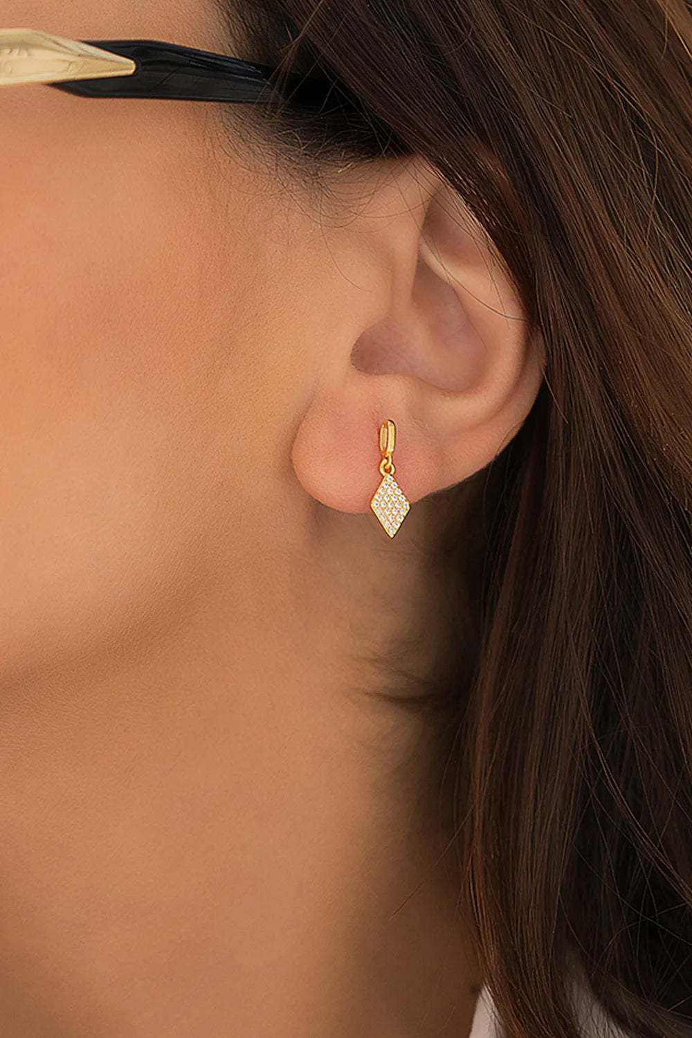 Quadora Gold-Plated Silver Drop Earrings