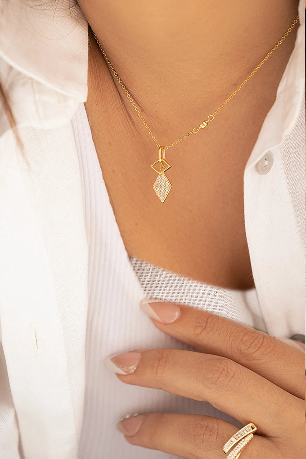 Quadora Gold-plated Silver Necklace