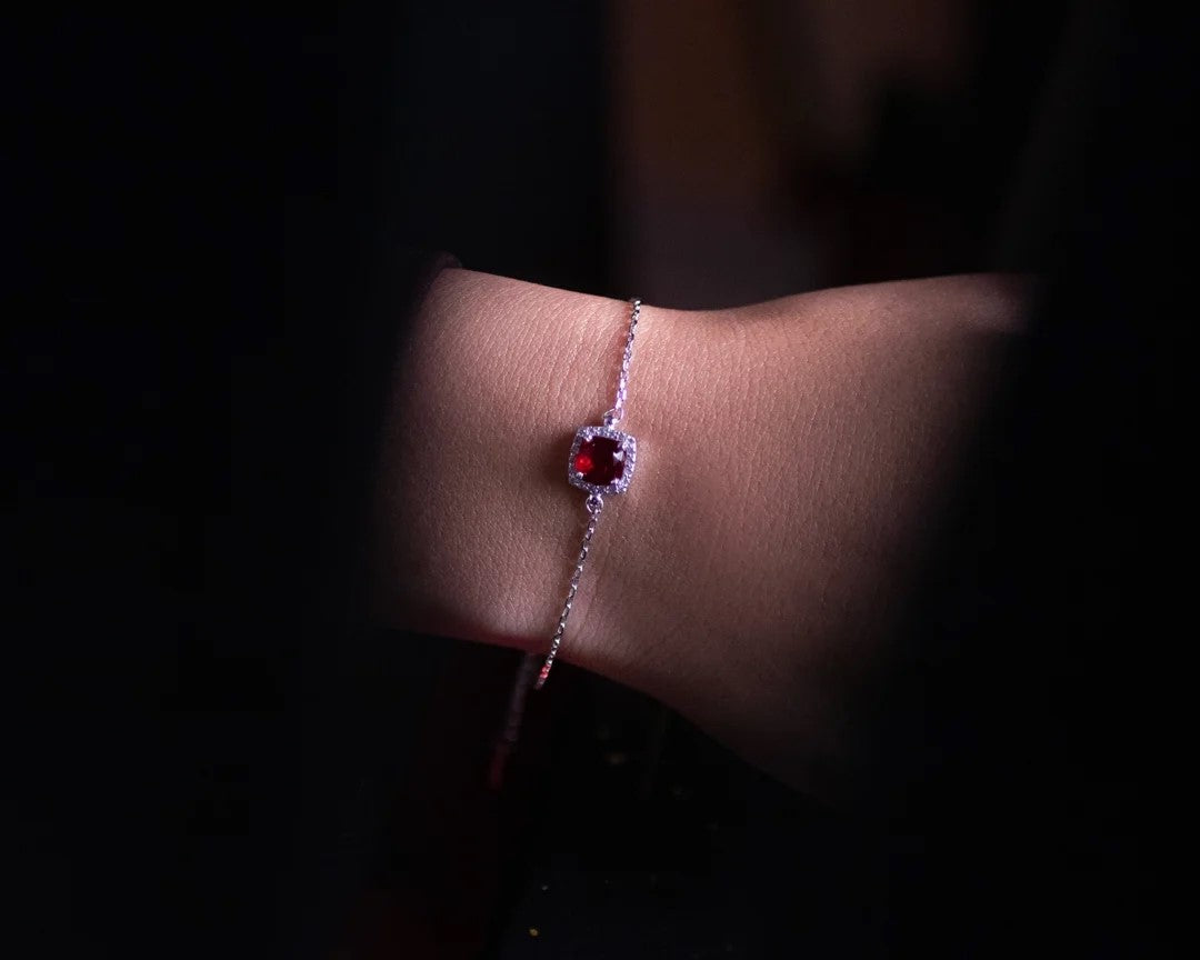Red Romance Silver Bracelet