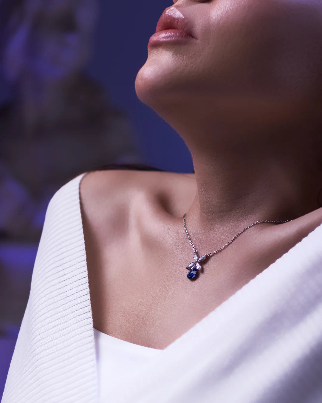 Sky Flower Silver Necklace