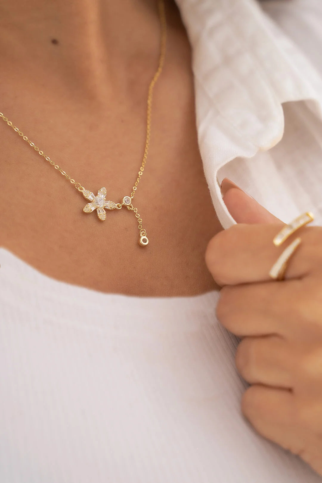 Sunkissed Flower Gold-plated Silver Necklace