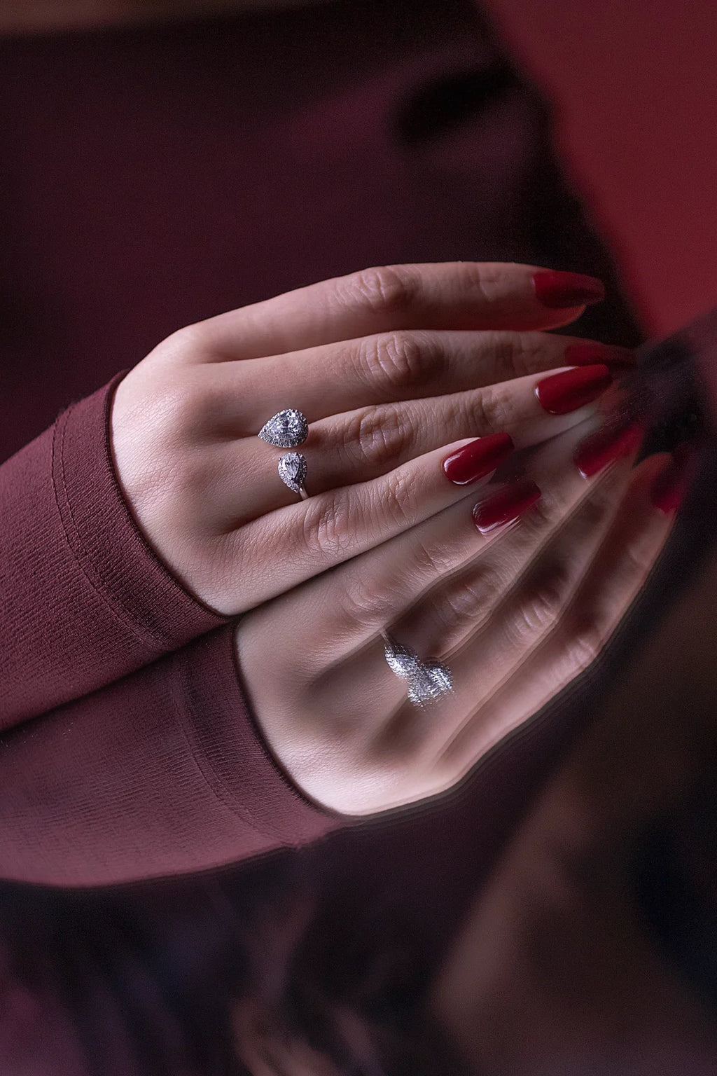 Tear Of Joy Silver Ring