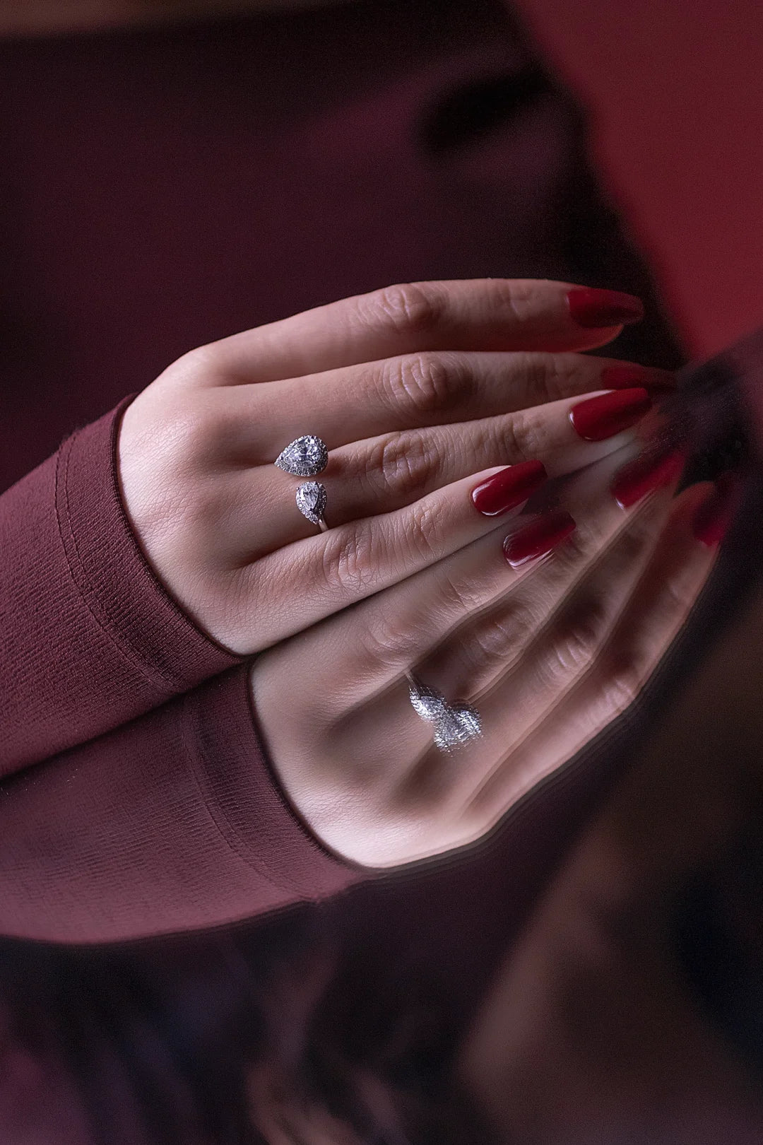 Tear Of Joy Silver Ring