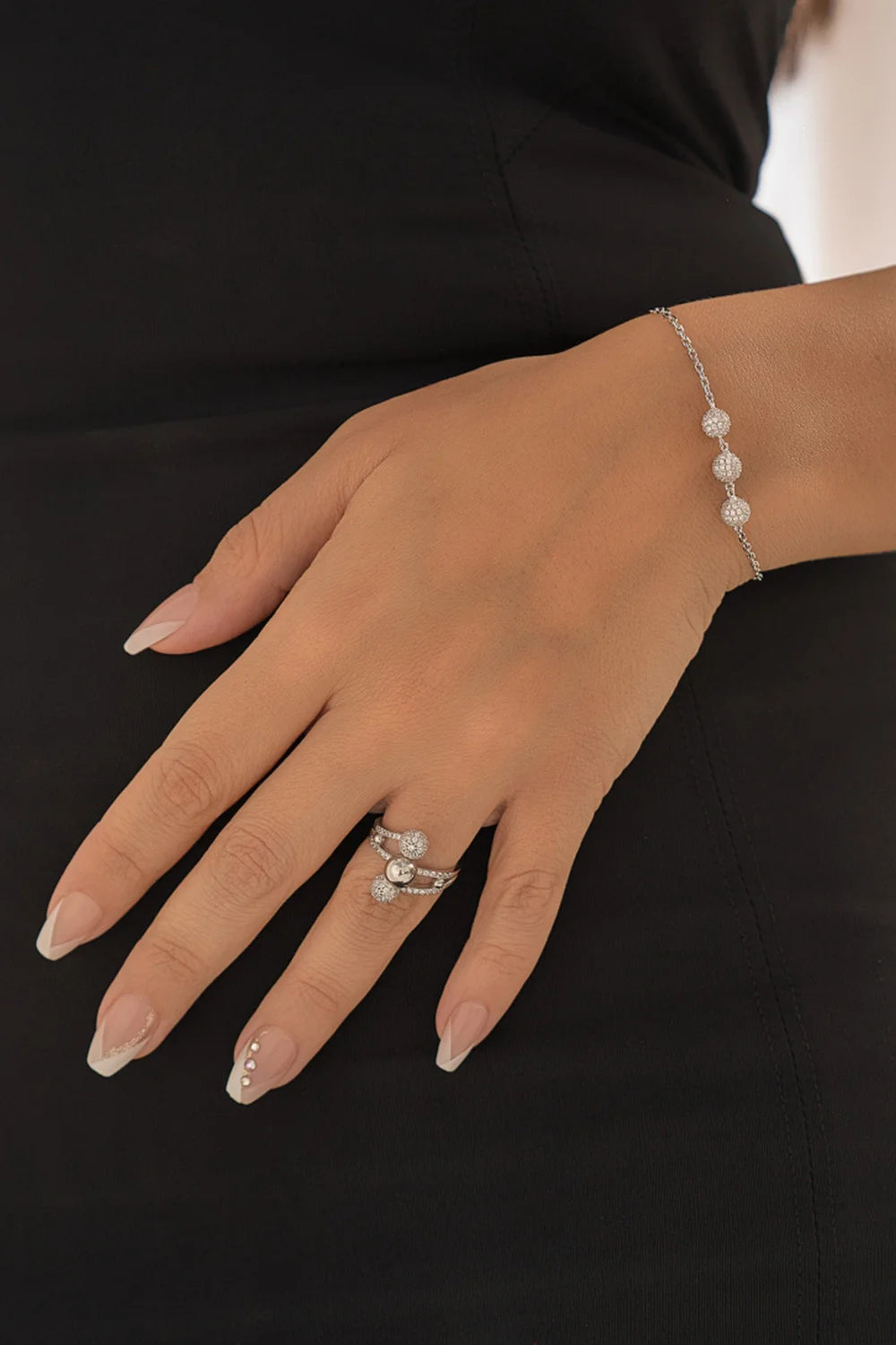Trinity Glow Silver Ring