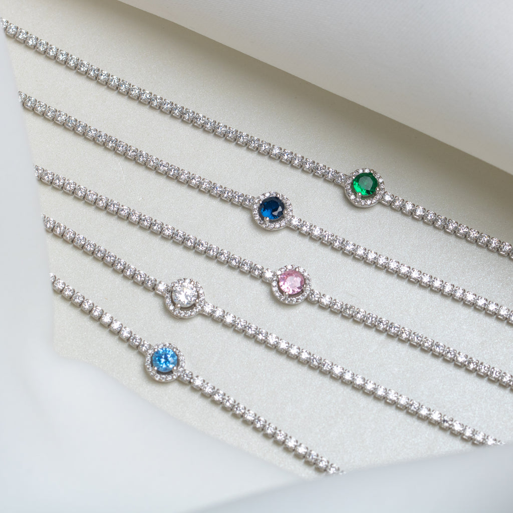 Sterling Silver Emerald Bracelet