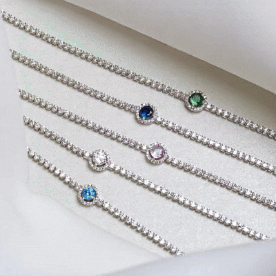 Sterling Silver Emerald Bracelet
