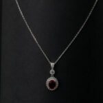 Velvet Ember Silver Necklace